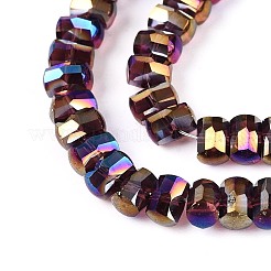 Electroplate Transparent Glass Beads Strands&nbsp;EGLA-N022-09A-B01
