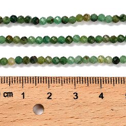 天然石アフリカンジェイドビーズ連売り  多面カット  ラウンド  3mm  穴：0.7mm  約137個/連  15.35''（39センチメートル）&nbsp;G-H321-A03-03