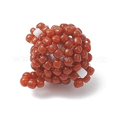 3dガラスシードビーズモンキーペンダント  インディアンレッド  16.5x16.5x13.5mm  穴：2mm&nbsp;PALLOY-MZ01154