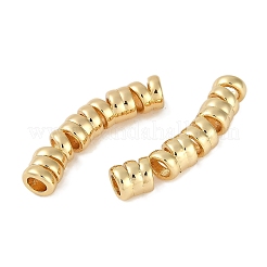 真鍮製カーブチューブビーズ  カドミウムフリー＆ニッケルフリー＆鉛フリー  18KGP本金メッキ  28x8x6mm  穴：3mm&nbsp;KK-P283-11G