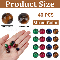 40Pcs Natural Tiger Eye Beads&nbsp;G-PA0002-48
