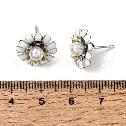 Brass Enamel Stud Earrings&nbsp;KK-CBA8324-27P-04