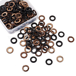 200Pcs 2 Colors Dyed Wood Jewelry Findings Coconut Linking Rings&nbsp;COCO-CD0001-01