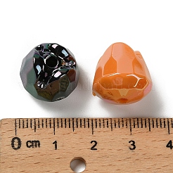 UVメッキ不透明アクリルビーズ  虹色の  つぼみ  ミックスカラー  15x15.5mm  穴：2.5mm&nbsp;OACR-D316-07