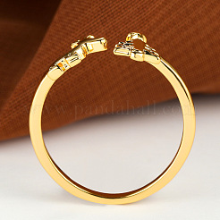 Christmas Theme Brass Cuff Rings for Women&nbsp;FS-WGC1742-01