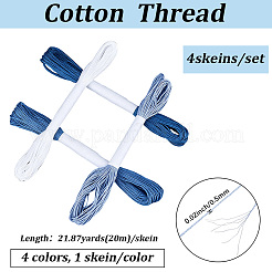 4玉 4色 綿刺繍糸  クロスステッチの糸  ミックスカラー  0.5mm  約21.87ヤード（20m）/かせ  1 かせ/色&nbsp;OCOR-CY0004-73B