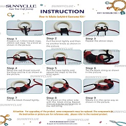 DIY Handmade Woven Cotton Ladybird Keychain Making Kits&nbsp;DIY-SC0028-10