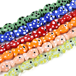 Handmade Lampwork Beads Strands&nbsp;LAMP-N036-08