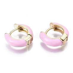 Brass Huggie Hoop Earrings&nbsp;EJEW-S209-01E