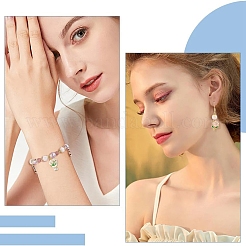 30個5スタイルアロイエナメルペンダント  ラインストーン付き  花のチャーム  ピンク  17.5~27.5x11.5~18x2~3.5mm  穴：1.6~2mm  6個/スタイル&nbsp;ENAM-YW0005-34