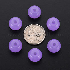模造ゼリーアクリルビーズ  バレル  暗い蘭  13x10.5mm  穴：2.5mm  約375個/500g&nbsp;MACR-S373-14-EA04
