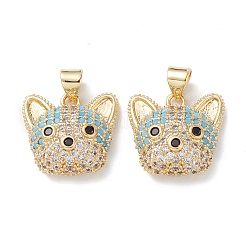 Brass Micro Pave Cubic Zirconia Pendants&nbsp;KK-M240-10