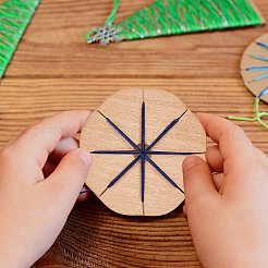 Wood Braiding Disc Disk&nbsp;LS-DIY-WH0034-55