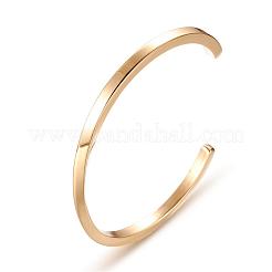 304 Stainless Steel Cuff Bangles&nbsp;BJEW-D434-05G
