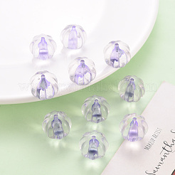 透明なアクリルビーズ  カボチャ  ライラック  17.5x16mm  穴：1.8mm  約183個/500g&nbsp;TACR-S154-19A-47