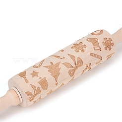 Christmas Cane Socks Wooden Rolling Pins&nbsp;DIY-E034-10B