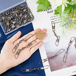 炭素鋼釣り用転がり軸受コネクタ30個  ローリングバレルフィッシング  釣り用スイベルはアクセサリーに取り組む  ガンメタ色  89mm&nbsp;STAS-FH0002-10