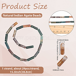1 Strand Column Natural Indian Agate Beads Strands&nbsp;G-PA0002-31