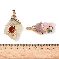 Raw Rough Natural Mixed Stone Pendants&nbsp;G-T138-175F