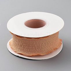10ヤードのポリエステルフリルリボン  布用 diy 作成装飾  砂茶色  1-5/8インチ（40mm）&nbsp;X1-OCOR-TAC0034-06F