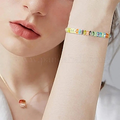 10G Electroplate Transparent Colours Rainbow Glass Seed Beads&nbsp;SEED-YW0003-04A