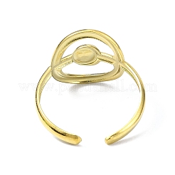 イオンプレーティング(IP) 304 ステンレススチール オープンカフリング  リング  18KGP本金メッキ  内径：18mm&nbsp;RJEW-L109-046G