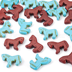20Pcs 2 Colors Synthetic Turquoise Dyed Horse Beads&nbsp;G-TA0003-18C