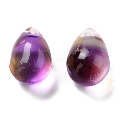 Electroplate Glass Charms&nbsp;LS-GLAA-P049-C07