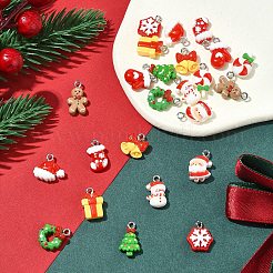 24Pcs 12 Styles Christmas Theme Opaque Resin Pendants&nbsp;RESI-FS0001-86A