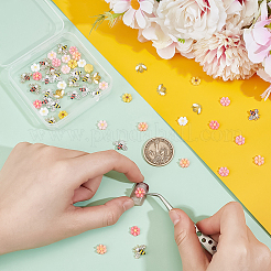 55pcs 11 styles Resin/Alloy Rhinestone Cabochons&nbsp;MRMJ-PH0002-93