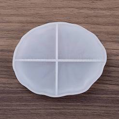 Diyシリコーンペンダント型  デコレーションメイキング  レジン型  UVレジン用  エポキシ樹脂食器作り  蓮の葉  ホワイト  140x80x15mm&nbsp;AJEW-M228-05