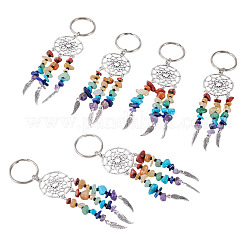 10Pcs Natural & Synthetic Gemstone Keychain&nbsp;KEYC-TAC00057