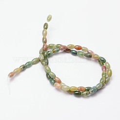 Natural Indian Agate Beads Strands&nbsp;G-N0173-03-4x6mm
