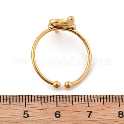 Snake 304 Stainless Steel Open Cuff Ring for Women&nbsp;RJEW-M049-02G