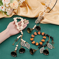 3Pcs Wood Beads Pendant Decoration&nbsp;HJEW-OC00084