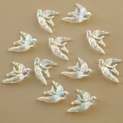 アクリルビーズ  ツバメ  クリアAB  17x16mm&nbsp;X-PW-WGE644D-01