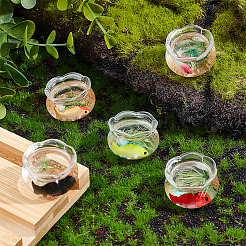 5Pcs 5 Colors PS Simulated Fish Tank Display Decorations&nbsp;DJEW-SC0001-22
