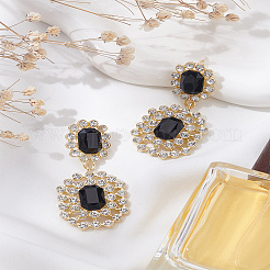 Alloy Rhinestone Dangle Stud Earrings for Women&nbsp;EJEW-LP0001-74