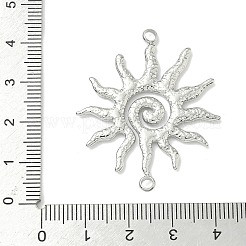 304ステンレススチールコネクタチャーム  太陽リンク  変色しない  ステンレス鋼色  43.5x33x2.5mm  穴：2.8mm&nbsp;X-STAS-Z138-01P