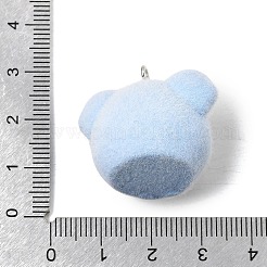 Flocking Opaque Resin Pendants&nbsp;RESI-G128-01H