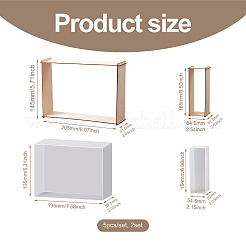 2 Set 2 Style Rectangle DIY Silicone Molds&nbsp;DIY-BY0001-21