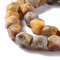 天然クレイジーレースアゲートビーズ連売り  多面カット  菱形  10~12x8~10x8~10mm  穴：1.2mm  約34個/連  15.1''~15.9''（38~40センチメートル）&nbsp;G-L235B-12