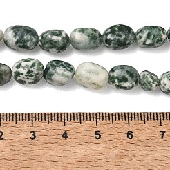 Natural Green Spot Jasper Beads Strands&nbsp;G-C286-A03