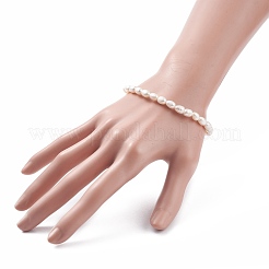 Grade A Natural Pearl Beaded Bracelets with Brass Spring Ring Clasps for Women&nbsp;BJEW-JB08037