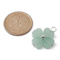 Natural & Synthetic Mixed Gemstone Shamrock Pendants&nbsp;PALLOY-JF02229-02