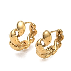 Twist 304 Stainless Steel Hoop Earrings for Women&nbsp;SA-CBA0E8A-05G