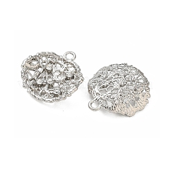 Alloy Rhinestone Pendants Round Charms&nbsp;RB-CBA7D90-04P-A