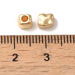 直方体合金ビーズ  長持ちメッキ  ラックめっき  14KGP本金メッキ  5x4.5x3.5mm  穴：2mm&nbsp;FIND-G066-02LG