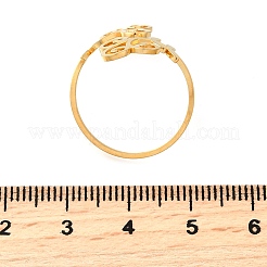 304ステンレススチールカフリング  つる  18KGP本金メッキ  24.5mm  usサイズ8 3/4(18.7mm)&nbsp;RJEW-S628-07G