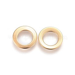 201 ステンレススチールリンクリング  ドーナツ  ゴールドカラー  11x0.8~1mm  内径：6.8~7mm&nbsp;STAS-F192-002G-04